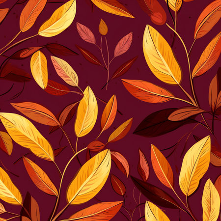 New collection vector illustration with autumn leaves on on colorful backgroundの素材