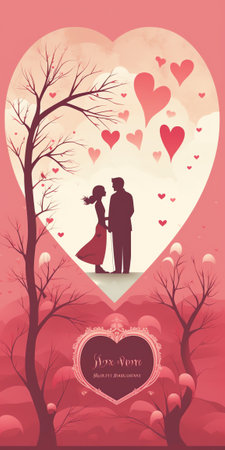 Be mine - Valentine's day greeting card design template illustrationの素材
