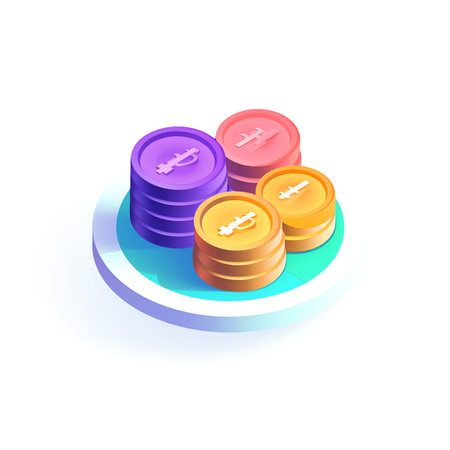 Generative AI Financial investment. Bank credit concept. Percent, good interest rate, interest-free. Finance management. 3D Vector Illustrations.の素材