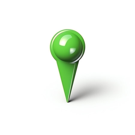 Generative AI Location pin icon. GPS navigator pointer. 3D Web Vector Illustrations.の素材