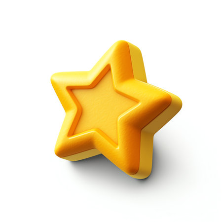 3d review concept, realistic yellow stars on white background. Customer rating, feedback or achievement concept vector illustrationの素材