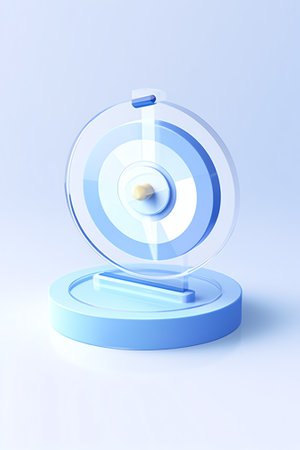 Generative AI Business Arrow Target Direction - 3D Concept to Success. Realistic 3d design of Way to Success Cover Poster, Persentation, Social Media Poster. in cartoon minimal style.の素材