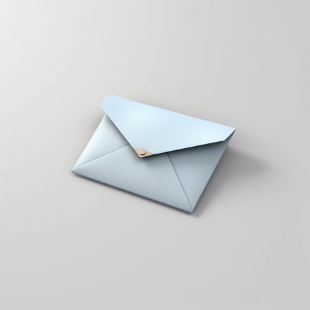 Generative AI Open envelope with note paper card, mail. Postal message, post mail, email, business document, correspondence concept.3d vector icon. Cartoon minimal style.の素材