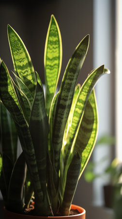 Generative AI A closeup shot of a green jade houseplant in a flowerpot isolated on a GREENERY backgroundの素材