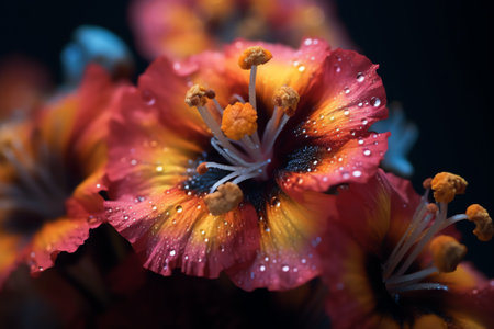 Generative AI Closeup shot of poeny flowersの素材