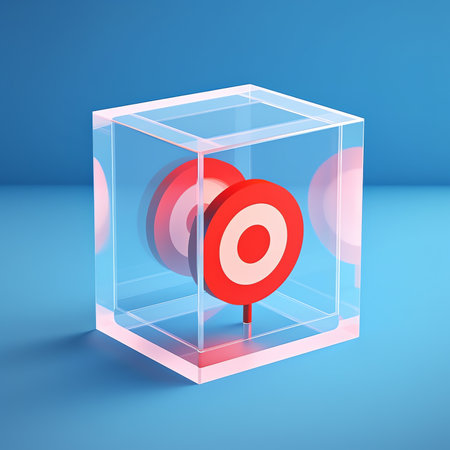 Generative AI Target customer concept. Customer attraction campaign, accurate promo, advertising. 3D Web Vector Illustrations.の素材