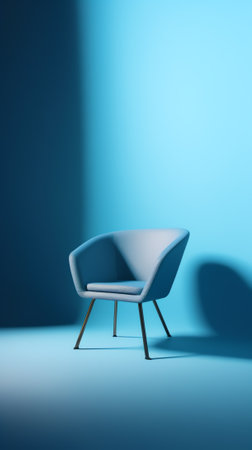 Generative AI Abstract closeup shot of leacher chair indoor with copy spaceの素材