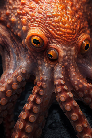 Generative AI Macro photography of an Octopus' Eyeの素材