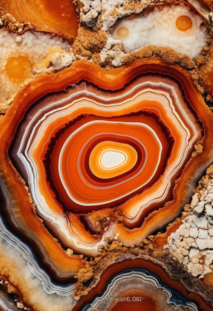 Generative AI Detail of Texture of Brazilian agate in Macro photographyの素材