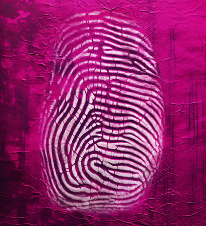 Generative AI Close up beautiful abstract coloful fingerprint on background texture for design. Macro photography view.の素材