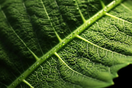 Generative AI macro photography of leaf textureの素材
