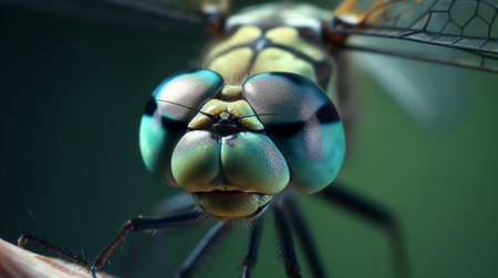 Generative AI Beautiful macro photography of dragonflyの素材