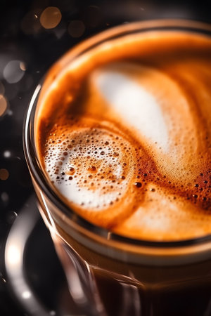 Generative AI filter coffee sprouting macro photographyの素材