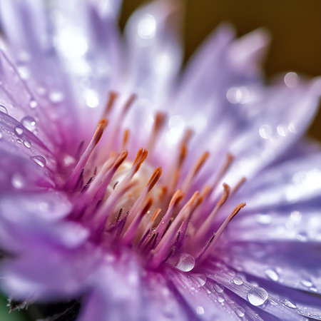 Generative AI Beautiful wild flowers in nature close-up macro.の素材