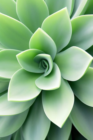 Generative AI Succulent plant agave abstract top view of plant Dragon tree, blue fox tail agave Floral green patternの素材