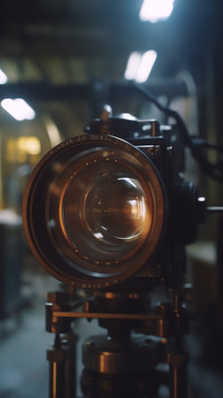 Generative AI Old lens marking close upの素材