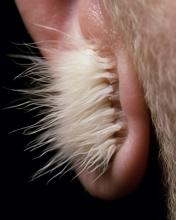Generative AI detail of hair - fur - macro photographyの素材