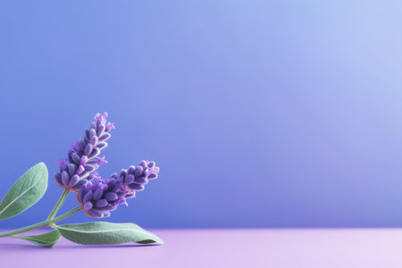 Generative AI Lavender flowers closeup background or backdropの素材