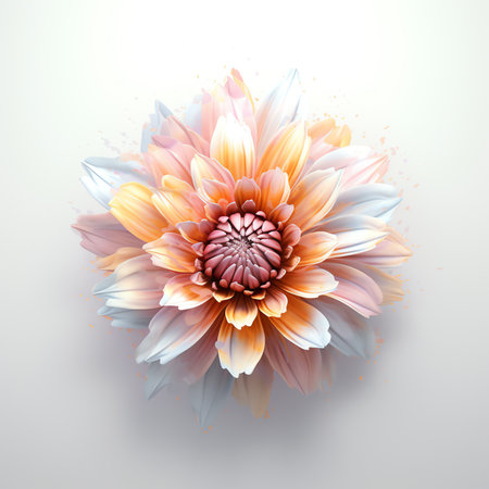 Generative AI Beautiful exotic flower, macro photography. Floral background with soft selective focus. Delicate dreamy image of the beauty of nature. Image for cards, invitations, banners. 3d renderの素材