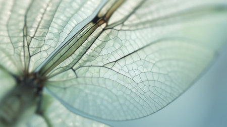 Generative AI Extreme macro shots, dragonfly wings detail. isolated on a white background.の素材