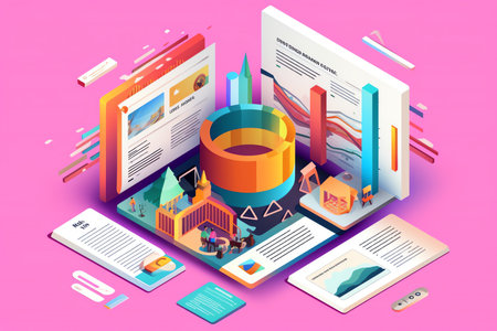 Generative AI Hot News World Breaking Reportage Typography Banner Template Set. Newsletter Badge for Communication Media Headline. Information Message Announce Circle Poster Flat Cartoon Vector Illustrationの素材