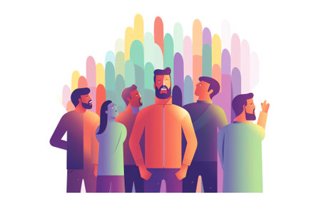 Generative AI Lost in Crowd Concept, Big City Social Problem, Human Behavior in Stress Situation, Frustration and Fear. Female Character Get Lost, Police Help, Announcement. Cartoon People Vector Illustrationの素材