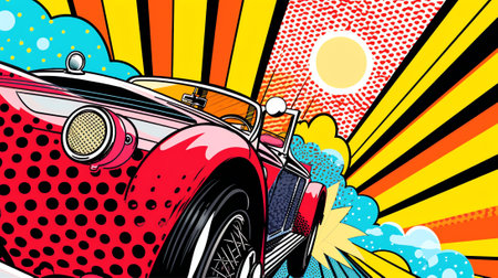 Generative AI Limousine Driver in Uniform. Chauffeur Saluting Passenger. Pop Art vector illustrationの素材