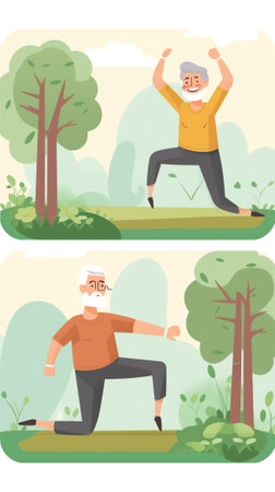 Generative AI Age Generation Concept. Male Character Life Cycle, Growth and Aging Process. Happy People Baby, Toddler, Kid, Teenager, Student, Young, Adult Senior and Old Men Time Line. Cartoon Vector Illustrationの素材