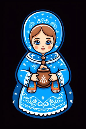 Generative AI Cute Woman Holding Huge Salt Shaker Isolated on Pink Background. Cooking and Spice Concept. Female Character with Seasoning Ingredient for Food Dish or Drink Tequila. Cartoon Vector Illustrationの素材