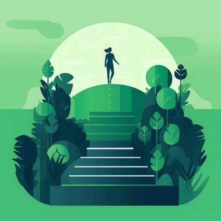 Generative AI Economic Recovery, Revival Concept. Businessman and Businesswoman Characters Work Together Rising Up V Shaped Arrow Graph Trying to Survive during Global Crisis. Cartoon People Vector Illustrationの素材