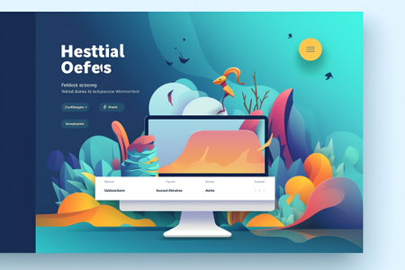 Generative AI Copywriter Creative Pencil Idea Landing Page. Business Creativity Concept for Website or Web Page. Blog Advertising. Flat Cartoon Vector Illustrationの素材