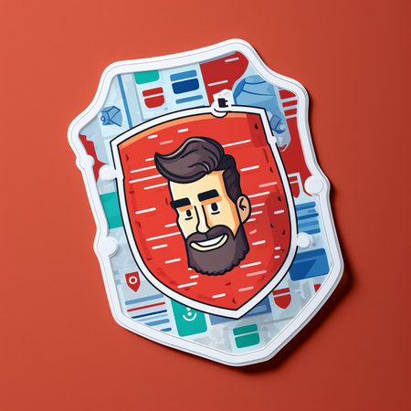 Generative AI Set of Stickers Computer Security, Privacy Data Protection in Internet, Virtual Private Network. Characters with Shield, Key and Lock, Hacker Attack Protection. Cartoon People Vector Illustrationの素材