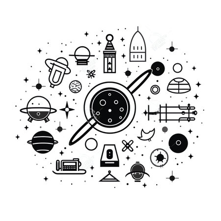 Generative AI Optician Thin Line Vector Icons Set with Optometry Technology and Eyeglassesの素材