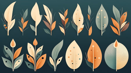 Generative AI Set of Angled Luffa, Ribbed Gourd Fruits, Sliced and Whole Fresh or Dry Plants Pieces. Eco Friendly Loofah Sponges, Brushes for Body, Zero Waste Pumice or Washcloth. Cartoon Vector Illustrationの素材