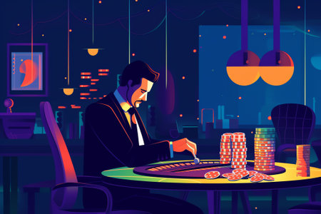 Generative AI Internet Casino Services and Mobile Apps Website Landing Page Templates Set. People Gaming Gambling Games of Chance, Spending Money, Win and Lose Web Page. Cartoon Flat Vector Illustration, Bannerの素材