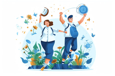 Generative AI People Drinking Tequila Concept. Tiny Male and Female Characters with Maracas, Salt and Lime at Huge Bottle and Agave Azul Plant. Mexican Culture Tourism, Latin Landmark. Cartoon Vector Illustrationの素材