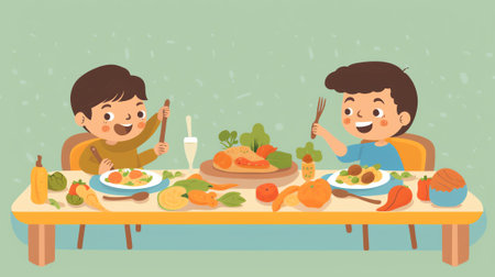 Generative AI Tiny Male and Female Characters Cook and Eat Marinated Pickles, Variety Preserving Jars. Homemade Cucumbers, Chili Peppers, Tomatoes and Red Cabbage Fermented Food. Cartoon People Vector Illustrationの素材