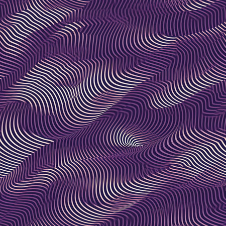 Seamless abstract pattern with wavy lines. Vector background.の素材