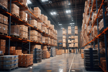 Generative AI warehouse interiorの素材