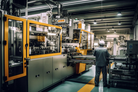 Generative AI Manufacture of microwave ovens. Assembly lineの素材
