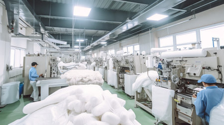 Generative AI Wet wipes at the production stage.の素材