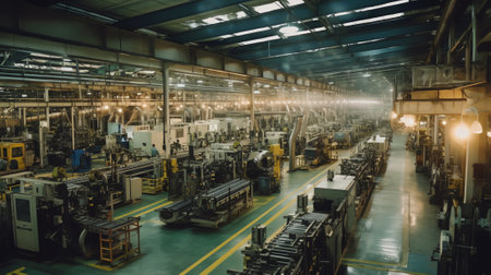 Generative AI Johannesburg, South Africa - September 7 2016: Industrial Valve Manufacturing and Assembly Factory Facilityの素材