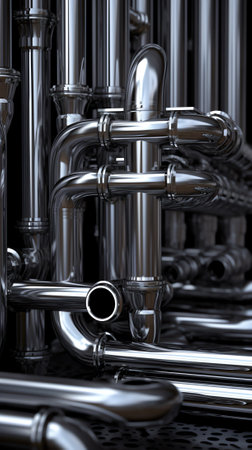 Generative AI pipes and tanks for the food industryの素材