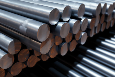 Generative AI Steel rolling mill shafts for profiled sheet production. Spare parts for profiling machinery.の素材