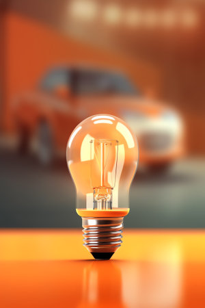 Generative AI An old broken and unused small motorcycle bulbの素材