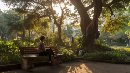 04 December 2022, Pune, India, Empress Botanical Garden, a green paradise in the heart of Pune, Therの素材