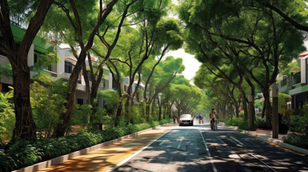 04 December 2022, Pune, India, Empress Botanical Garden, a green paradise in the heart of Pune, Therの素材