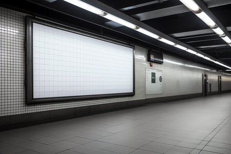 Subway Scenery and Advertising Mockupの素材
