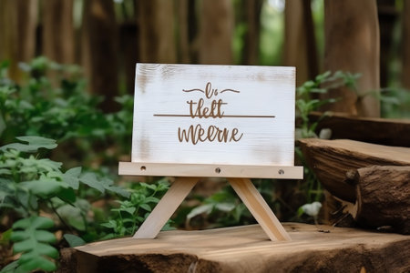 Wedding signboard in wedding dayの素材