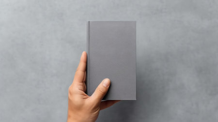 Advertising Banner on Magazine, Brochure Mockup With Handsの素材
